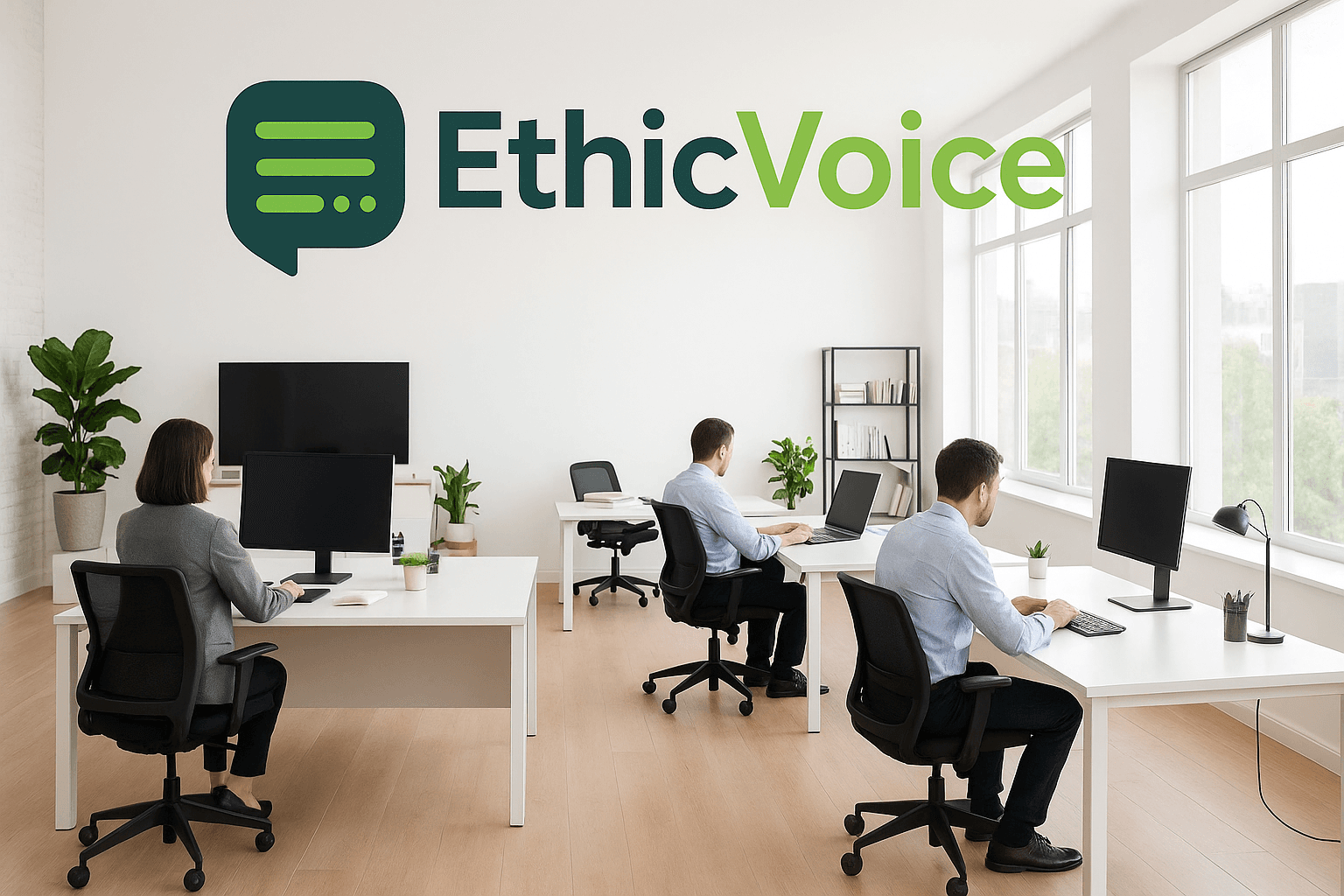 Colaboración y trabajo en equipo en oficina